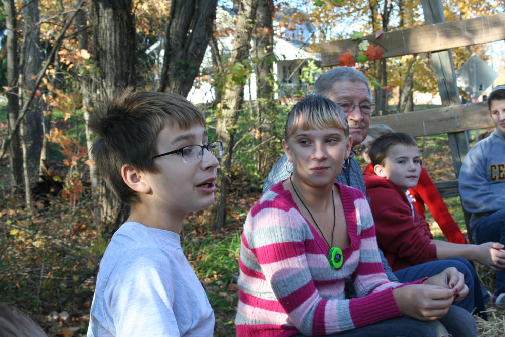 Kids on Hayride